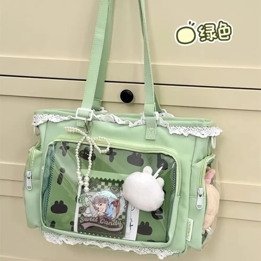 Балетные девушки большой емкости Kawaii Itabag японские прозрачные сумки через плечо JK подарок для друзей подростковые школьные сумки
